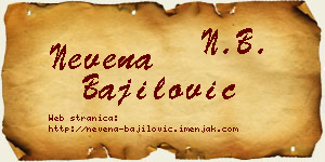 Nevena Bajilović vizit kartica